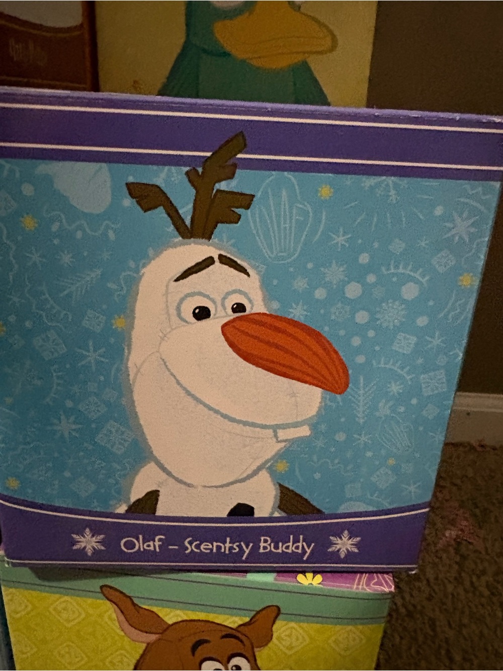 Olaf Scentsy Buddy Storage Box - Blue & Purple
